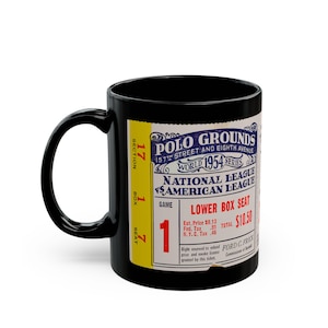 Tasse, 1954 Baseball World Series Ticket - Poloplatz-New York Giants Cleveland Willie Mays Catch, Geschenk für Baseballfans, Vintage Sports