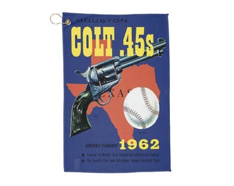 Vintage 1962 Baseball Houston Colt 45's Golf Towel, Sports Towel, Golf Accessories, Golf Gift, Golf Lover Gift, Golf Towel Set