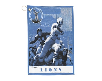 1953 Giants vs Lions Vintage Football Towel | Golf Towel