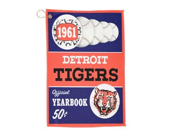 1961 Baseball Tigers Golf Towel | Vintage Team, Sports Accessory