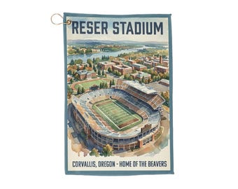Oregon State Reser Stadium Football Golf Towel