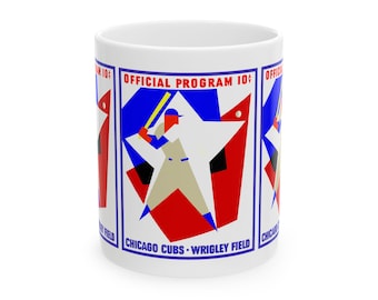 1957 Chicago Baseball Mug | Vintage Ceramic Coffee Cup 11oz and 15oz
