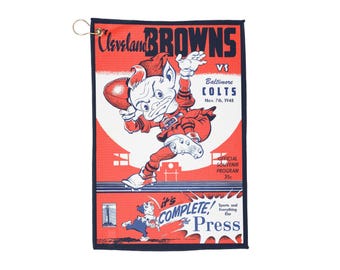 1948 Browns vs Colts Vintage Football Golf Towel | Retro Team