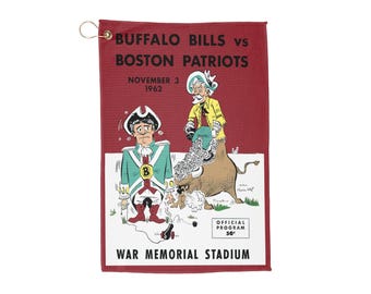 Football Fan Golf Towel - Boston Patriots-Buffalo Bills 1962, Sports Towel, Golf Accessories, Golf Gift, Football Memorabilia, Golf