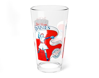1952 Vintage Fort Wayne Daises Baseball Program Cover  -  Pint Glass, 16oz