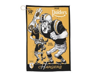 Sports Towel, 1964 Football Oakland Raiders-San Diego Chargers, Gift for Football Fans, Golf Accessories, Towel for Gym, Golf Lover Gift,