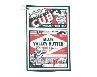 1936 Baseball Cubs Golf Towel | Vintage Baseball Design