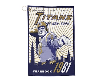 Vintage 1961 Football New York Titans Golf Towels - Sports Towel, Golf Accessories, Sports Fan Gift, Retro Golf Gear, Sports Memorabilia
