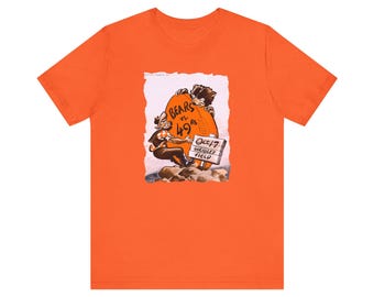 1954 Vintage San Francisco 49ers - Chicago Bears Football Program Cover - Unisex Jersey Short Sleeve Tee