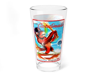 Mixing Glass, 16oz - Vintage 1964 Baseball St Louis Cardinals, Gift for Sports Fan, Collector's Item, Barware, Home Decor, Father's Day Gift