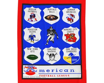 Velveteen Plush Blanket, Retro 1964 American Football League Football Design - Vintage Sports Throw, Cozy Sofa Cover, Football Fan Gift