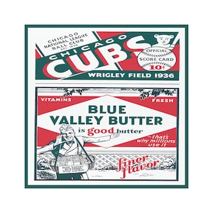 Car Magnets - Vintage 1936 Baseball Chicago Cubs, Sports Fans, Car Accessories, Retro Baseball Decor, Father&#39;s Day Gift, Baseball