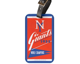 1955 New York Giants Baseball Luggage Tag | Vintage Sports Travel ID