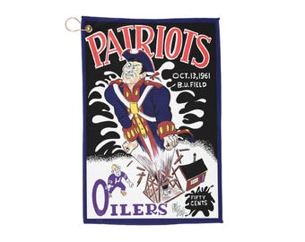 1961 Boston Patriots vs Houston Oilers Football Towel | Golf Towel