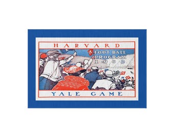 Vintage Outdoor Rug - 1903 Harvard-Yale Football Design, Sports Fan Gift, Game Day Decor, College Football Rugs, Outdoor Patio Mat
