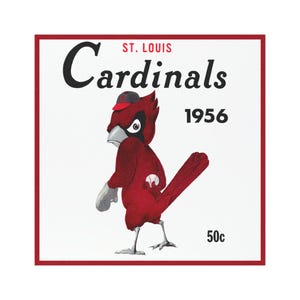 Vintage 1956 Baseball St Louis Cardinals Car Magnet, Sports Fan Gift, Retro Yearbook Memorabilia, Team Spirit Vehicle Decal, Refrigerator