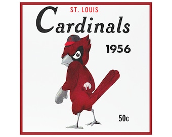 Vintage 1956 Baseball St Louis Cardinals Car Magnet, Sports Fan Gift, Retro Yearbook Memorabilia, Team Spirit Vehicle Decal, Refrigerator