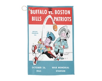 1963 Buffalo-Boston Football Design Golf Towel | Retro Football