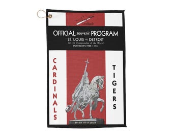 Vintage 1934 Baseball World Series Golf Towels - St Louis Cardinals-Detroit Tigers, Sports Towel, Collector's Item, Memorabilia, Golf