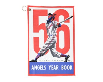 1956 Baseball Los Angeles Golf Towel | Vintage Baseball, Retro Sports