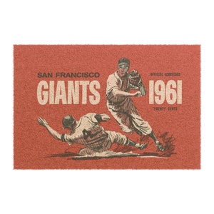 1961 Vintage San Francisco Giants Baseball Scorecard - Doormat