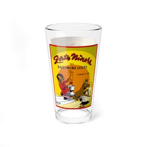 Mixing Glass 16oz - 1948 Football San Francisco 49ers Baltimore Colts, Vintage Football Decor, Sports Barware Gift, Team Spirit Pint Glass,