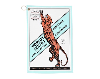 1934 World Series Tigers vs Cardinals Golf Towel | Vintage Baseball