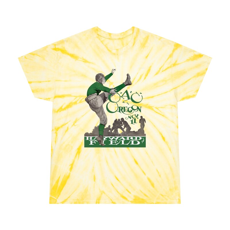 Vintage Green & Yellow University Of Oregon Tie Dye T-shirt - M main image 1