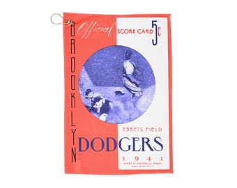 1941 Brooklyn Dodgers Baseball Golf Towel | Vintage Design