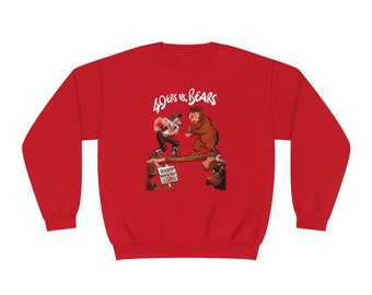 1955 Vintage Chicago Bears - San Francisco 49ers Football Program Cover - NuBlend® Crewneck Sweatshirt