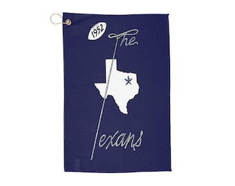 Vintage 1952 Dallas Texans Football Golf Towels - Sports Fan Gift, Retro Golf Accessories, Football Memorabilia, Dallas Sports Decor, Golf