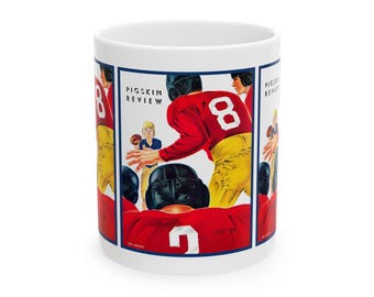 Vintage Football Ceramic Mug, 1948 Washington Southern California Football Memorabilia, Sports Fan Gift, Game Day Coffee Cup, Collectible