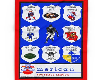 Vintage AFL Football Program Arctic Fleece Blanket - 1964 Sports Memorabilia Throw, Football Lover Gift, Home Decor, Cozy Winter Blanket,