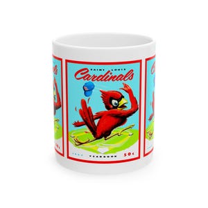 1957 Vintage St Louis Cardinals Baseball Yearbook Cover - Ceramic Mug, 11oz, 15oz