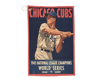 1945 Cubs World Series Baseball WPA Design Golf Towel