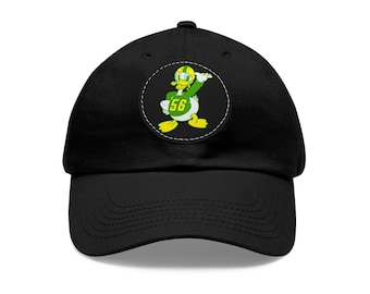 1956 Vintage Oregon Football - Dad Hat with Leather Patch (Round)