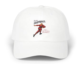 Embroidered Play Football Dad Cap, Sports Fan Baseball Hat, Team Spirit Dad Hat, Dad Gift Idea, Father's Day Cap