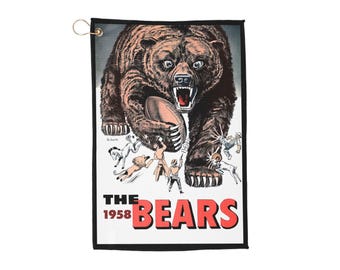 Golf Towels - 1958 Football - Chicago Bears, Sports Towel, Team Spirit, Golf Accessory, Golf Gift, Sports Fan Merchandise