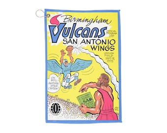 1975 Football Birmingham San Antonio Golf Towel | Vintage Sports