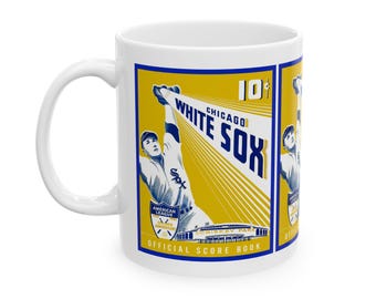 Vintage 1951 Chicago White Sox Golden Anniversary Ceramic Mug, 11oz - Retro Baseball Fan Gift, Sports Memorabilia, Coffee Cup, Home Kitchen
