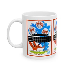 1957 Vintage St Louis Cardinals - All-Star Baseball Game Program Cover  - Ceramic Mug, 11oz