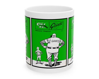 Baseball Retro Ceramic Mug - Houston Colt 45s-San Francisco Giants, 1963, Sports Fan Gift, Coffee Cup, Baseball Lover Gift, Vintage Baseball