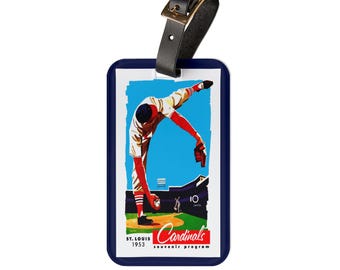 1953 St. Louis Baseball Luggage Tag | Vintage Sports Travel ID