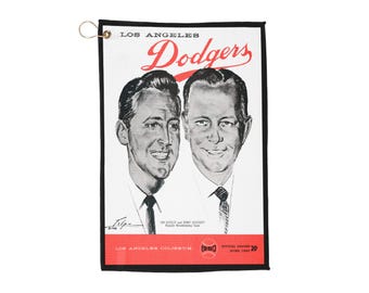 Golf Towels, Baseball Towel, Sports Towel, Golf Accessories, Vin Scully, Jerry Doggett