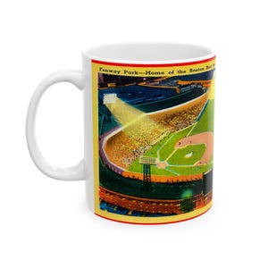 Vintage Boston Red Sox Keramikbecher, Fenway Park Postkarte Design, Baseball Fan Geschenk, Sport Erinnerungsstücke, Kaffeetasse, Teebecher, Red Sox