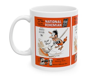 1955 Baltimore Orioles Baseball Ceramic Mug, Vintage Baseball Team Collector Cup, Baseball Fan Gift, Sports Memorabilia, Father's Day Gift,