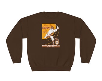 1937 Vintage St. Louis Browns Baseball Media Guide Cover - Unisex NuBlend® Crewneck Sweatshirt