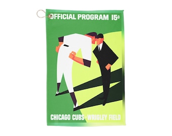 Vintage 1966 Baseball Chicago Cubs Golf Towel - Sports Memorabilia, Golf Accessories, Golf Gift, Father's Day Gift, Golf Towel Set