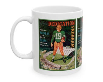 Classic Ceramic Mug - 1957 Football Packers-Bears Design, Vintage Sports Fan Gift, Game Day Coffee Cup, Retro Team Memorabilia, Sports