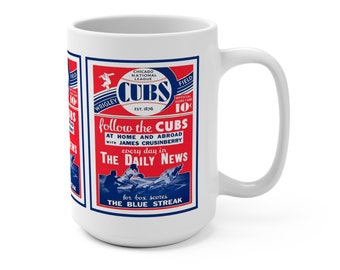 1931 Vintage Chicago Cubs Baseball Program Cover - Mug 15oz